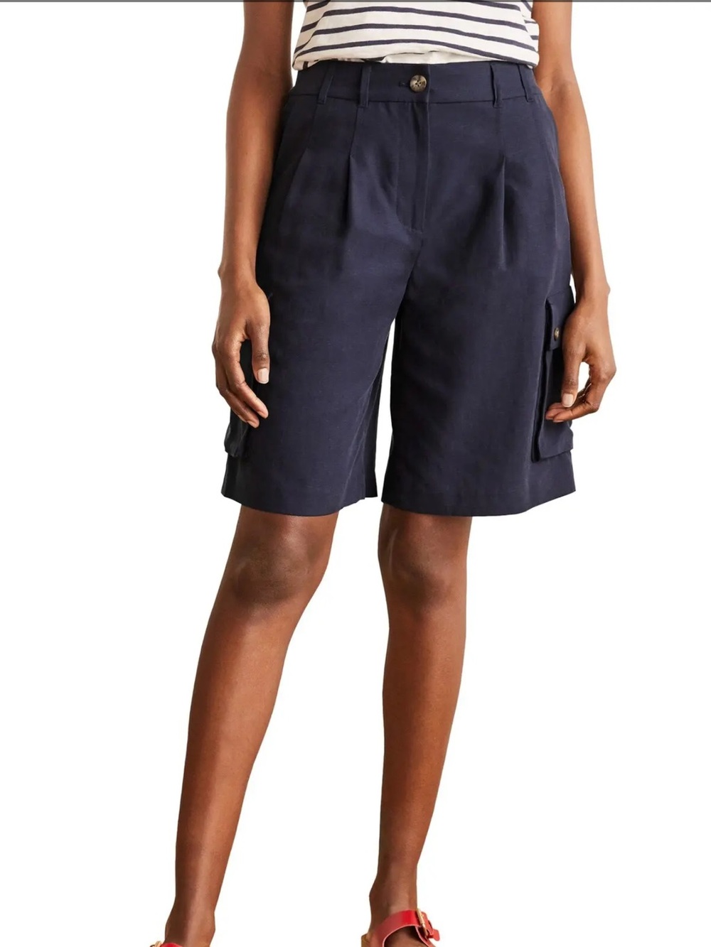 Boden Navy Blue Ailesbury Cargo Shorts SIZE US 2/ UK 6